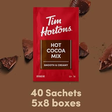 Tim Hortons Hot Cocoa Mix Packets, Smooth & Creamy, 40 Count - Image 4
