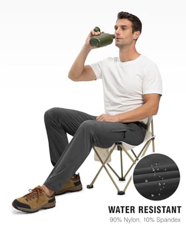 TBMPOY Men's Lightweight Hiking Pants Quick Dry Mountain Fishing Camping Travel Outdoor Pants Thin Dark Grey XL - Image 6