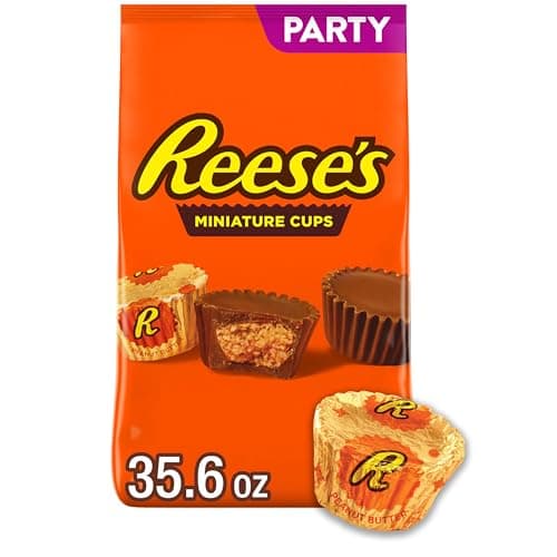 REESE'S Miniatures Milk Chocolate Peanut Butter Cups, Candy Party Pack, Halloween Candy, 35.6 oz - Image 1