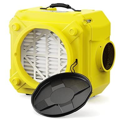 ALORAIR Air Scrubber with 3 Stage Filtration, Stackable Negative Air Machine for Industrial and Commercial Use, Heavy Duty Air Cleaner with MERV-10 Filter, HEPA/Activated carbon Filter, Yellow - Image 1