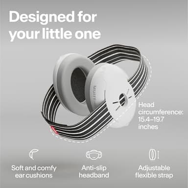 Alpine Muffy Baby Ear Protection for Babies and Toddlers up to 36 Months - CE & ANSI Certified - Noise Reduction Earmuffs - Comfortable Baby Headphones Against Hearing Damage & Improves Sleep - Black - Image 3