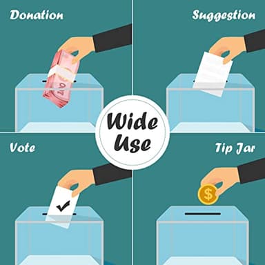 KYODOLED Large Tall Acrylic Donation Box with Slot and Lock, Clear Ballot Box with 6"x8" Sign Holder Storage Container for Voting, Raffle,Tip Jar, 6.7"x5.23"x8" - Image 7