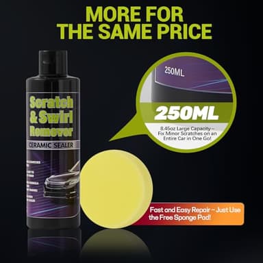 PIMAG Pro-Grade Car Scratch & Swirl Remover Kit, Polishing Compound for Car Surface, Cutting Compound Paint Restorer with Applicator Pad, Safe Vehicle Detailing Supply, add Gloss & Shine-250ML(8.45oz) - Image 5