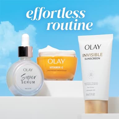 Olay Invisible Sunscreen, SPF 35, 100% Invisible Facial Sunscreen and Makeup Primer - Fragrance-Free, Weightless, No White Cast Broad Spectrum Sun Protection with Vitamin C & E, Aloe Vera, 1.7 Oz - Image 4