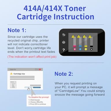 414X Toner Cartridges 4 Pack High Yield (with Chip) Compatible Replacement for HP 414X 414A for Color Laserjet Pro MFP M479fdw M479fdn M479dw Pro M454dw M454dn M479 M454 Printer Ink W2020X W2020A - Image 6