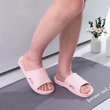 shevalues Shower Shoes for Women Men with Arch Support Quick Drying Pool Slides Lightweight Beach Sandals with Drain Holes, Pink 8-9 Women / 6.5-7.5 Men - Image 2