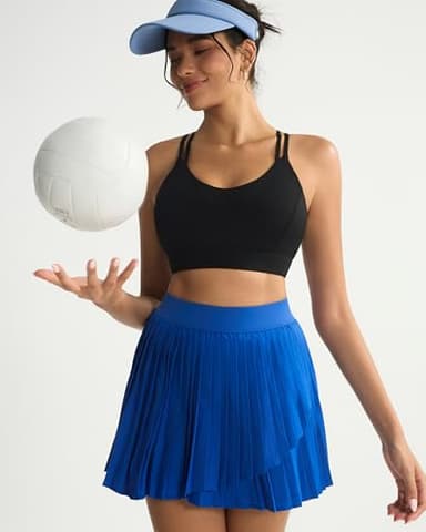 RUNNING GIRL Strappy Sports Bra for Women Sexy Crisscross Back Light Support Yoga Bra with Removable Cups Black - Image 2