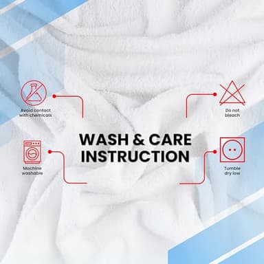 Infinitee Xclusives Luxury 100% Ring-Spun Cotton White Bath Towels Set of 4 (27x54 inches) – Soft, Absorbent & Quick-Drying Towels for Bathroom, Gym, Spa & Hotel Use (Brilliant White, Bath Towels) - Image 8