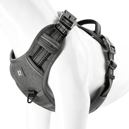 No Pull Dog Harness Release on Neck Reflective Adjustable No Choke Pet Vest with Front & Back 2 Leash Attachments Soft Control Training Handle for Small Medium Large Dogs - Image 1