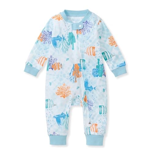 Burt's Bees Baby Boys Footless Pajamas, Sleep and Play Loose Fit, 100% Organic Cotton Soft One-piece PJs, Sizes NB to 6-9 Months - Image 1