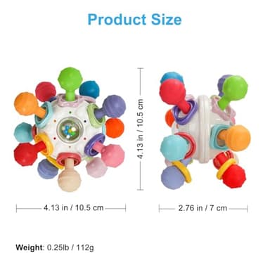 TOHIBEE Baby Montessori Sensory Toys for 0-6 6-12 Months, Food Grade Teething Toys for Babies 0 3 6 9 12 18 Months, Newborn Infant Learning Developmental Toys Gifts for 1 2 Year Old Boys Girls - Image 6