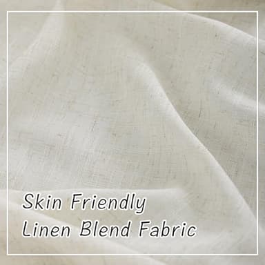 Cream Natural Linen Back Tab Curtains 84 Inch Length for Living Room,2 Panels Hook Belt Pleated Drapes Neutral Modern Farmhouse Boho Light Filtering Privacy Semi Sheer Bedroom Curtains,Ivory Colored - Image 6