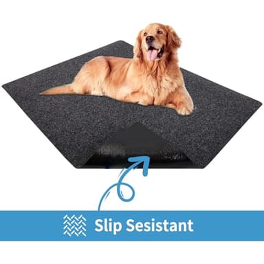 NYFITY Kennel Pad Dog Crate Mat Liner, Absorbs Urine, Waterproof, Non-Slip, Washable Puppy Pee Pad for Kennel Training - Under Pet Cage to Protect Floors, Thin Cut to Fit Design (42" x 28" - 1 Pack ) - Image 4