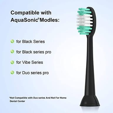 Everystep Replacement Toothbrush Heads 10 Pack for AquaSonic Black Series for Vibe Series Black Series pro, and for Duo Series pro Electric Toothbrush,Balck - Image 2