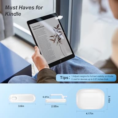 ODPOP Page Turner for Kindle Paperwhite, Remote Control Page Turner with Charging Case for Kindle iPad iPhone, Wireless Clicker for Reading in Bed (White) - Image 5