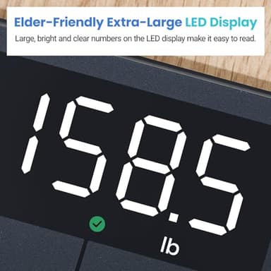 Etekcity Scale for Body Weight, Digital Bathroom Scales for People, Most Accurate to 0.05lb, Bright LED Display & Large Clear Numbers, Upgraded Quality for the Elderly Safe Home Use, 400 lbs - Image 3