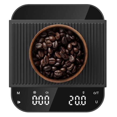 Ultrean 5.9" Coffee Scale, Rechargeable Coffee Scale with Timer, 3kg/0.1g Accuracy for Pour Over and Drip Coffee, Portable Digital Kitchen Scale with Automatic Timing, LCD Display - Image 1