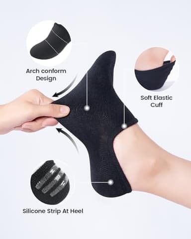 IDEGG Women and Men No Show Socks Low Cut Anti-slid Athletic Running Novelty Casual Invisible Liner Socks - Image 3