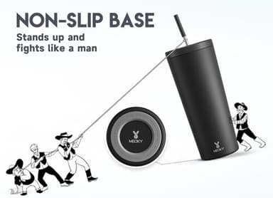 Meoky 24 oz Insulated Tumbler with Lid and Straw, Stainless Steel Vacuum Insulated Tumbler, Keeps Cold for 24 Hours, 100% Leak Proof, Fits in Car Cup Holder (Night) - Image 5