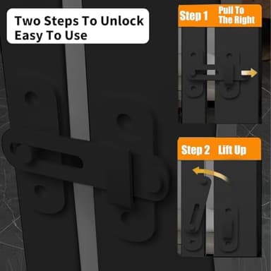 55.1 Inch Tall Baby Gate Auto Close Dog Gate Adjustable 29.92" - 43" Wide Pressure Mounted Walk Through Swing Pet Gate for Doorways (Black, 29.92" - 43") - Image 3