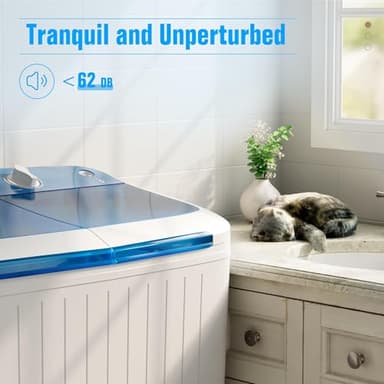 SUNCROWN Portable Washing Machine 16lbs, Compact Twin Tub Semi Automatic Washer, Energy-Saving Mini Laundry Combo with Extended Drain Hose & Pump for Dorms, Apartments, RV, Blue - Image 4