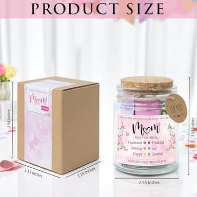 Bible Verses Jar For Mom, Christian Gifts For Women, Birthday Gifts For Women, Mothers Day Gifts From Daughter - Image 2