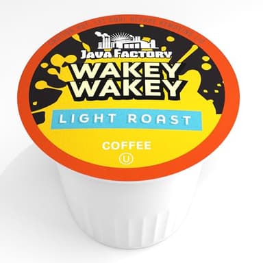 Java Factory Coffee Pods Light Roast Coffee Compatible with K Cup Brewers Including 2.0, Wakey Wakey, 80 Count - Image 2