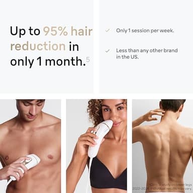 Braun IPL at Home Laser Hair Removal for Women and Men, Silk Expert Pro 5 PL5137 with Venus Swirl Razor, Permanent Visible Hair Reduction in Hair Regrowth for Body & Face, Corded, PL5137 - Image 5