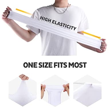 HEGCOIIE 5 Pairs UV Sun Protection Cover Cooling Arm Sleeves Compression UPF 50 Tattoo Cover Up Sleeve for Men Women,Running Golf (5 White) - Image 6