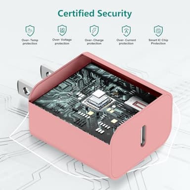 Upgraded Apple Watch Charger, Magnetic iWatch Fast Charger to USB C Cable 6ft with USB C Charger Block for iWatch Series Ultra/9/8/7/6/SE/SE2/5/4/3, Pink - Image 3