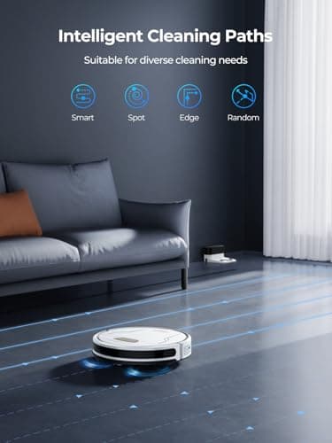 Laresar Clean Robot Vacuum and Mop 4000Pa Suction, 3 in 1 Robotic Vacuums with Self-Charging, 150mins Runtime, App/Remote/Voice Control, Robot Vacuum for Pet Hair, Carpet, Hard Floor(White) - Image 3