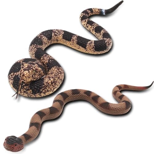 Upitry Rubber Snakes Fake Snake Rattlesnake - Realistic Keep Birds Away - Prank Life Size Toy That Look Real - Garden Plastic Scare Birds - Christmas Toys - Image 1