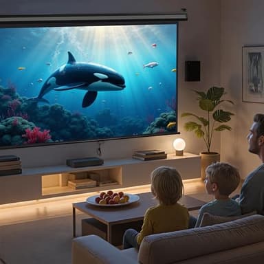 ZENY Outdoor Projector Screen Pull Down 100 Inch 16:9 HD Projection Screen Folding Home Theater Portable Indoor Outdoor Movie Screen - Image 6