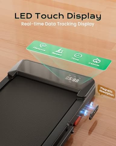 TREAFLOW Walking pad with Incline, Treadmill for Home, 2.5HP Under Desk Walking Pad, Folding Treadmill 2 in 1 with Remote Control - Image 5