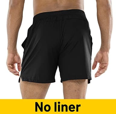 MIER Men's Workout Running Shorts Quick Dry Active 5 Inches Shorts with Pockets, Lightweight and Breathable, Black, M - Image 5