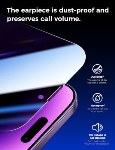 MAGIC JOHN 2 Pack for iPhone 14 Pro Max 6.7 inch Privacy Tempered Glass Screen Protector, Auto Dust-Elimination Installation, Easy Installation, Bubble Free - Image 6