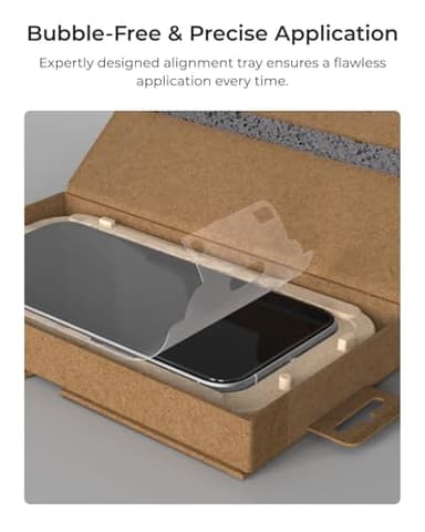 iOttie Terra iPhone 16 Tempered Glass Screen Protector Military Grade 9H Hardness Shatterproof Scratch Resistant, Edge to Edge Protection Easy Bubble Free Install, 2 Pack - Image 2