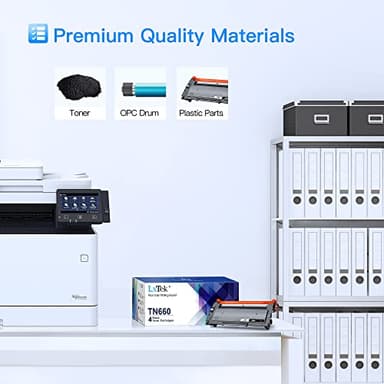 LxTek Compatible Toner Cartridge Replacement for Brother TN660 TN-660 TN630 TN-630 to use with HL-L2300D HL-L2380DW HL-L2340DW HL-L2320D MFC-L2740DW DCP-L2540DW Printer(4 Pack,Black), High Yield - Image 5