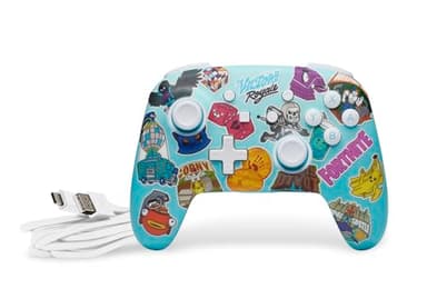 PowerA Enhanced Wireless Controller for Nintendo Switch - Fortnite Sticker Mania, Nintendo Switch -Bluetooth controller, Officially Licensed (Renewed) - Image 8