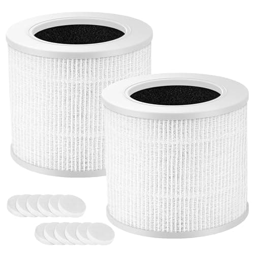 2 Pack Core Mini Filter H13 True HEPA Filters for LEVOIT Core Mini Core Mini-P Air Purifier Replacement Filter 3-in-1 HEPA, High-Efficiency Activated Carbon, Replace Part Core Mini-RF - Image 1