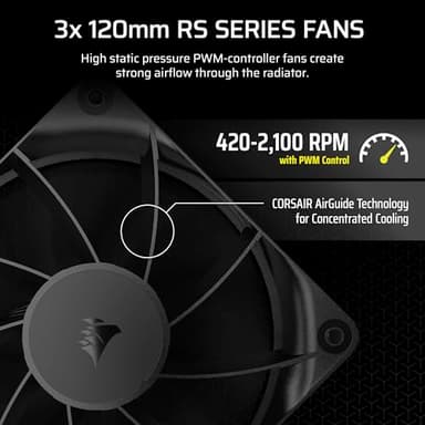 CORSAIR Nautilus 360 RS Liquid CPU Cooler – 360mm AIO – Low-Noise – Direct Motherboard Connection – Daisy-Chain – Intel LGA 1851/1700, AMD AM5/AM4 – 3X RS120 Fans Included – Black - Image 4