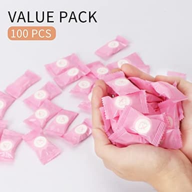 Classycoo Compressed Towel 100 PCS Mini Tablets Disposable Portable Face Towel Cotton Coin Tissue Eco-Friendly for Travel, Camping, Hiking, Sport, Beauty, Home Hand Wipes, Outdoor Activities Pink - Image 6