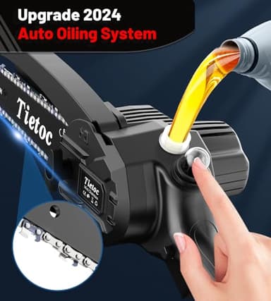 Tietoc Mini Chainsaw 6 Inch Cordless, Portable Electric Chain Saw Small Handheld Battery Powered Super Saws, Gifts for Men Women, Birthday Gift for Dad Fathers Husband Him Her Mom Mothers Grandparent - Image 4