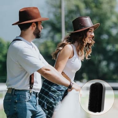 3 Pcs Felt Cowboy Hat Brush Kit - Cowboy Hat Brush Set with Cleaning Sponge & 4-Way Suede/Nubuck Brush for Hat, Jackets, Coats, Shoes & Furniture - Image 7