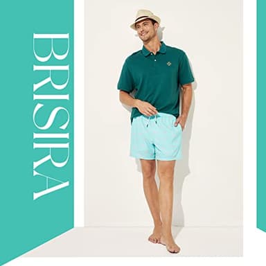 BRISIRA Mens Swim Trunks Bathing Suit 5 Inch Inseam Compression Liner Beach Swim Shorts Swimwear Quick Dry Zipper Pocket - Image 3