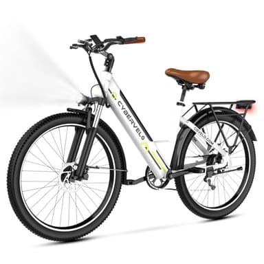 Cybervelo 1000 Peak Electric Bike for Adults,up 80 Miles Removable Battery Ebike, 26" Electric Mountain E Bike with 7-Speed,Adult Electric Bicycles for Commute Beach Snow - Image 1