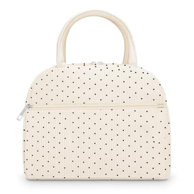 DALINDA Corduroy Lunch Bag Lunch Box for Women Men,Cute Insulated Lunch Bags,Water-Resistant Cute Cooler Lunch Tote Bag, Reusable LunchBox Large Capacity for Work Travel Picnic - Image 9