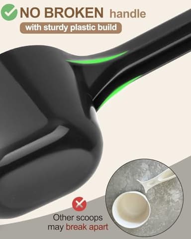 Aosnare 2 PACK Dog Food Scoop,1 Cup Capacity Pet Food Scoop With Measuring Lines For Dog, Puppy and Cat (Black) - Image 5