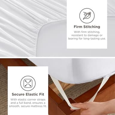 Bedsure Deep Pocket Queen Sheets Set - Fits Mattresses Up to 21 Inches Thick - 4 Piece GentleSoft Bed Sheets, Moisture Wicking, Soft & Cooling Bedsheet & Pillowcases, Easy & Secure Fit, White - Image 4