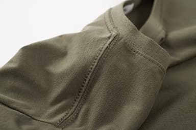 KLIEGOU Mens 100% Cotton Hipster Hip Hop Longline Crewneck T-Shirt (XX-Large, 66 Army Green) - Image 4
